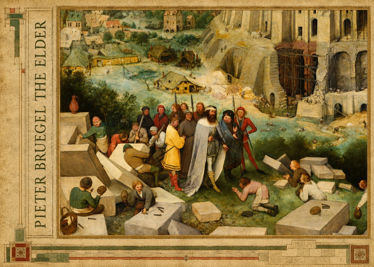 Pieter Bruegel The Tower of Babel XIV No2 - Plakát