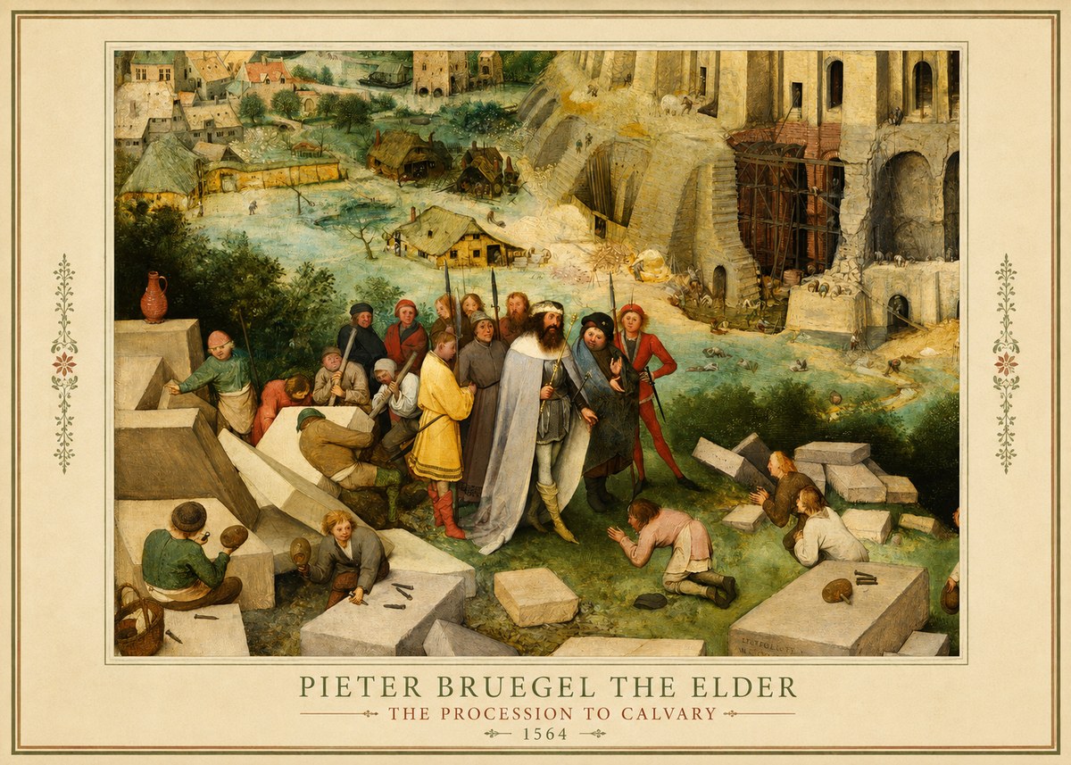 Pieter Bruegel The Tower of Babel XIV No5 - Plakát