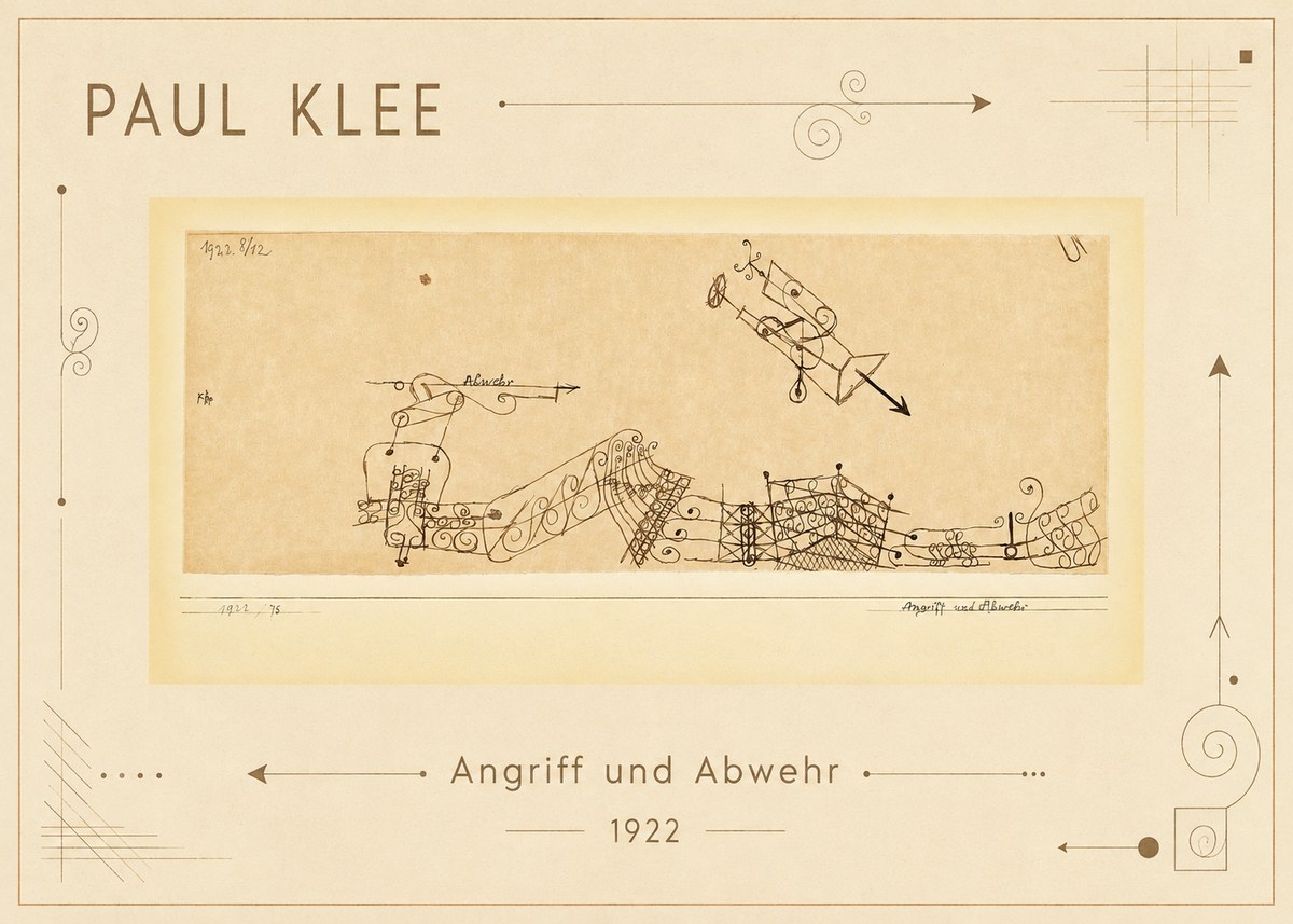 Paul Klee Angriff Und Abwehr No1 - Plakát