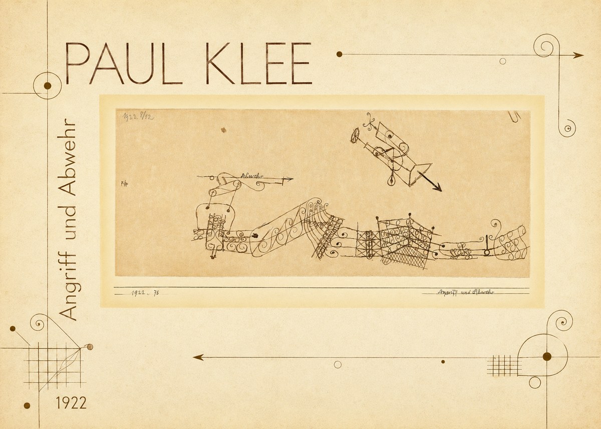 Paul Klee Angriff Und Abwehr No2 - Plakát