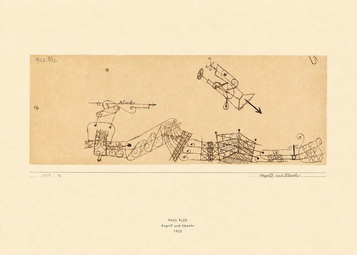 Paul Klee Angriff Und Abwehr No4 - Plakát