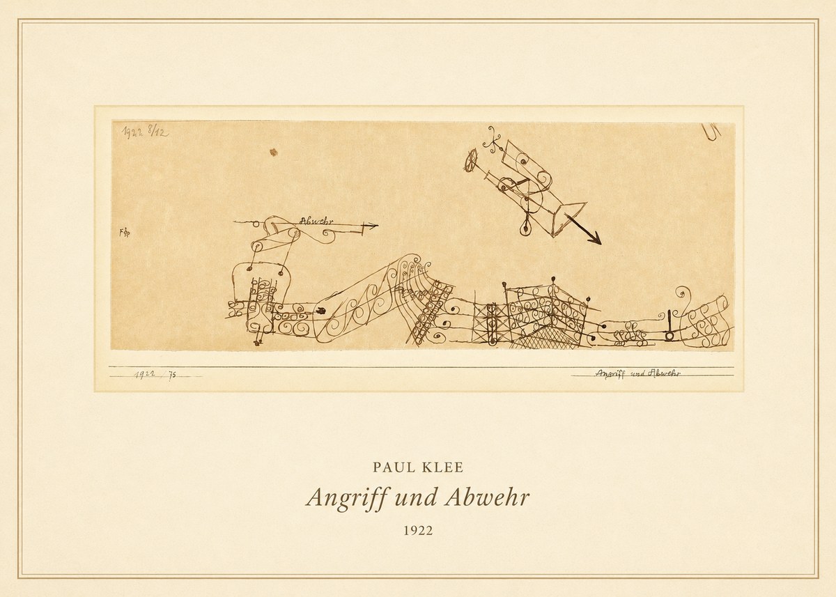 Paul Klee Angriff Und Abwehr No5 - Plakát