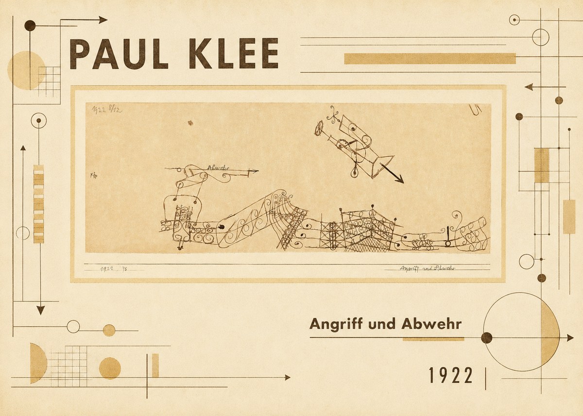 Paul Klee Angriff Und Abwehr No6 - Plakát