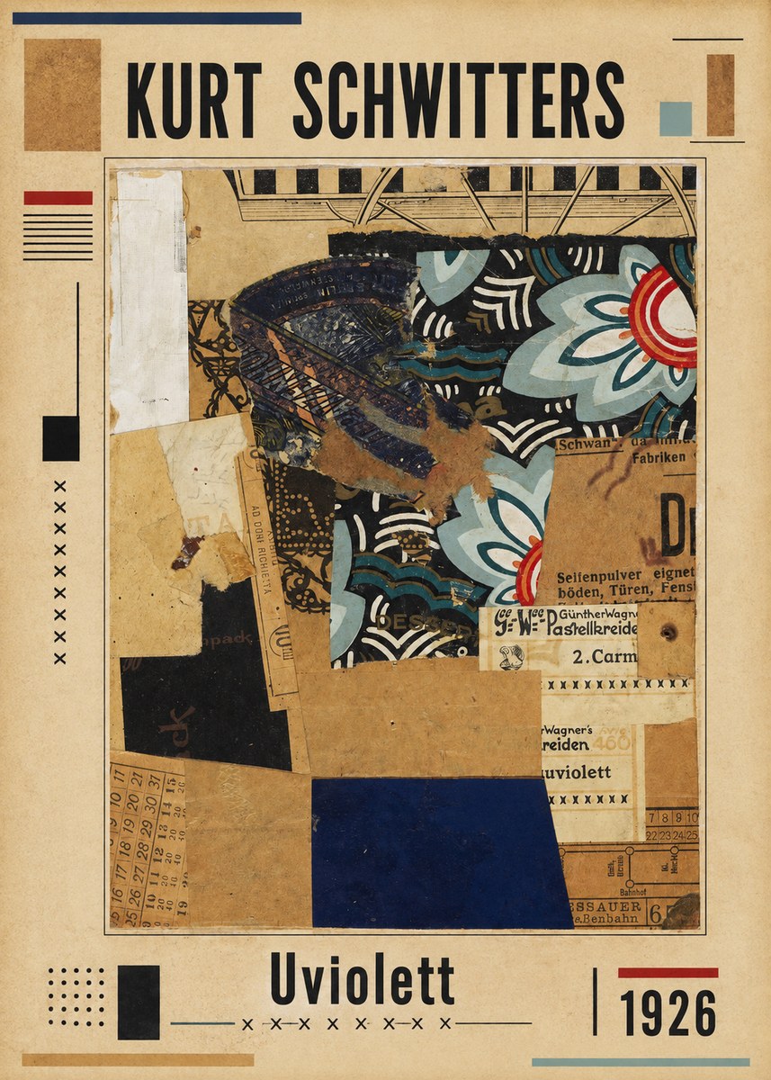 Kurt Schwitters Uviolett No1 - Plakát