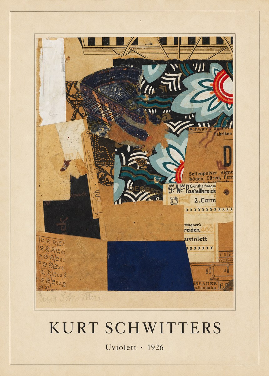 Kurt Schwitters Uviolett No4 - Plakát