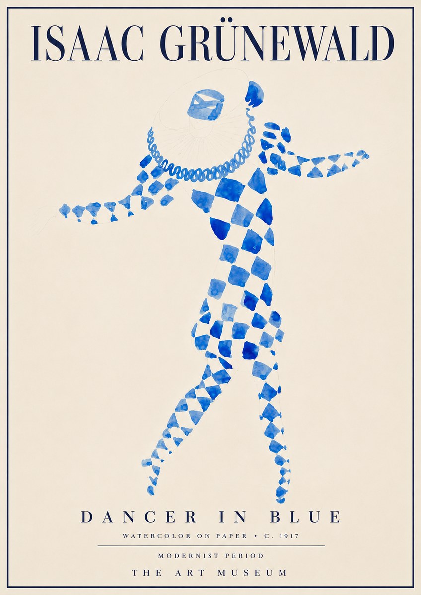Isaac Grünewald Dancer in Blue No5 - Plakát