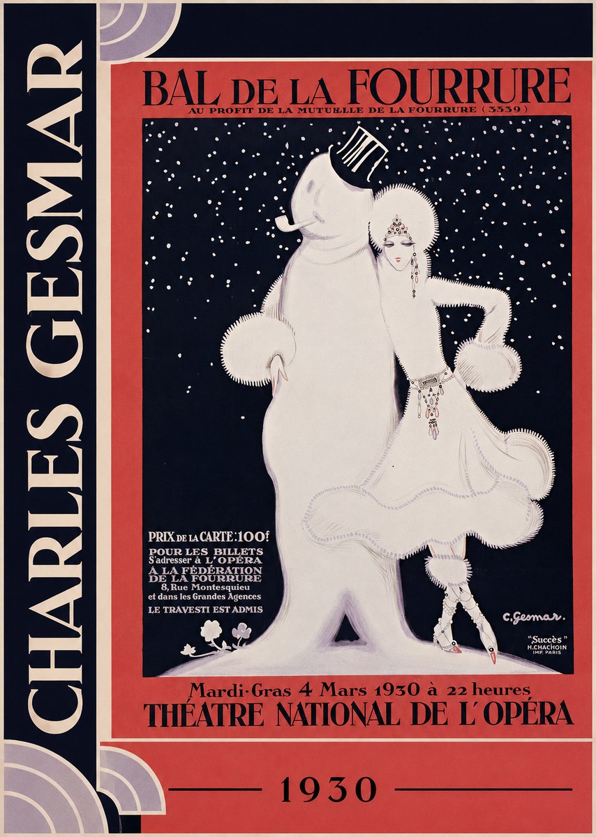 Charles Gesmar Bal De La Fourrure II No2 - Plakát
