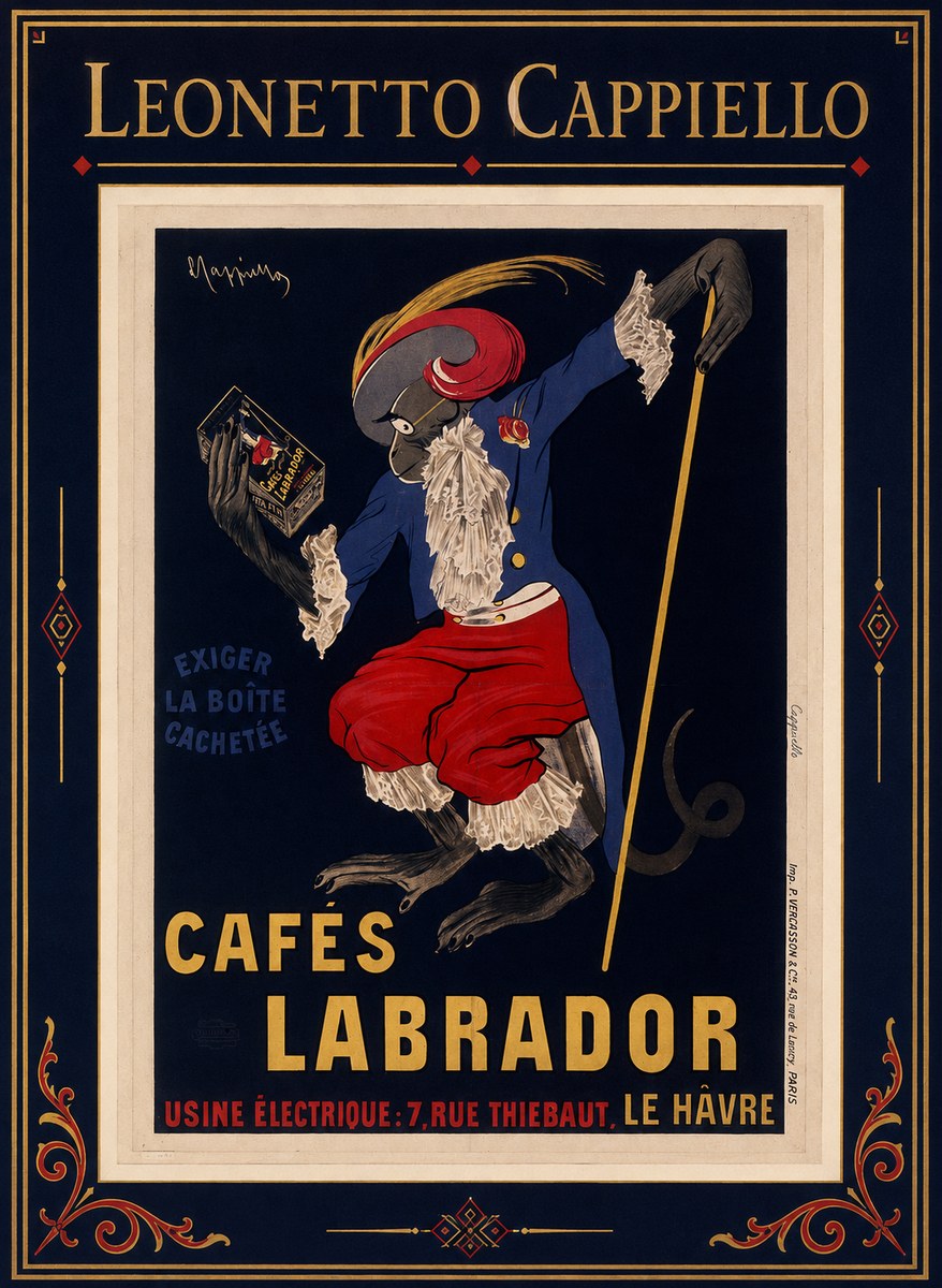 Leonetto Cappiello Cafés Labrador No1 - Plakát