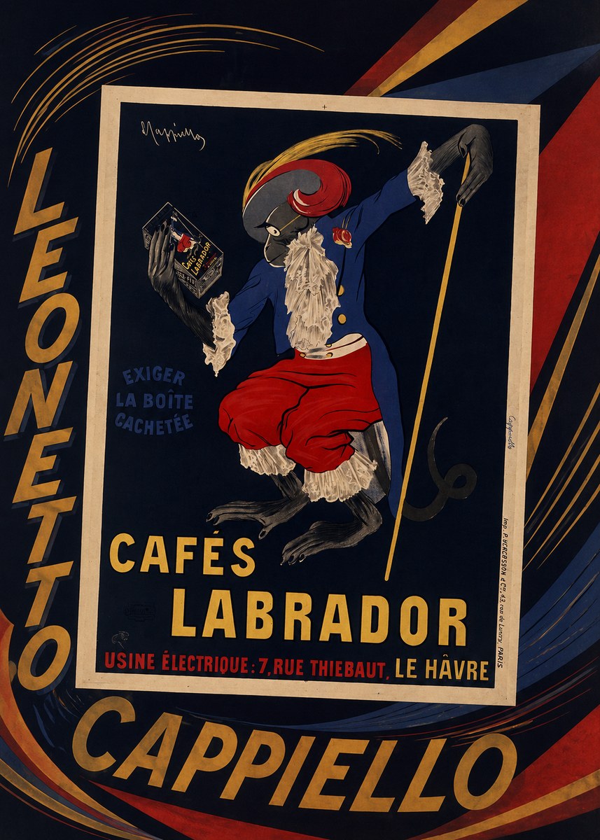 Leonetto Cappiello Cafés Labrador No5 - Plakát