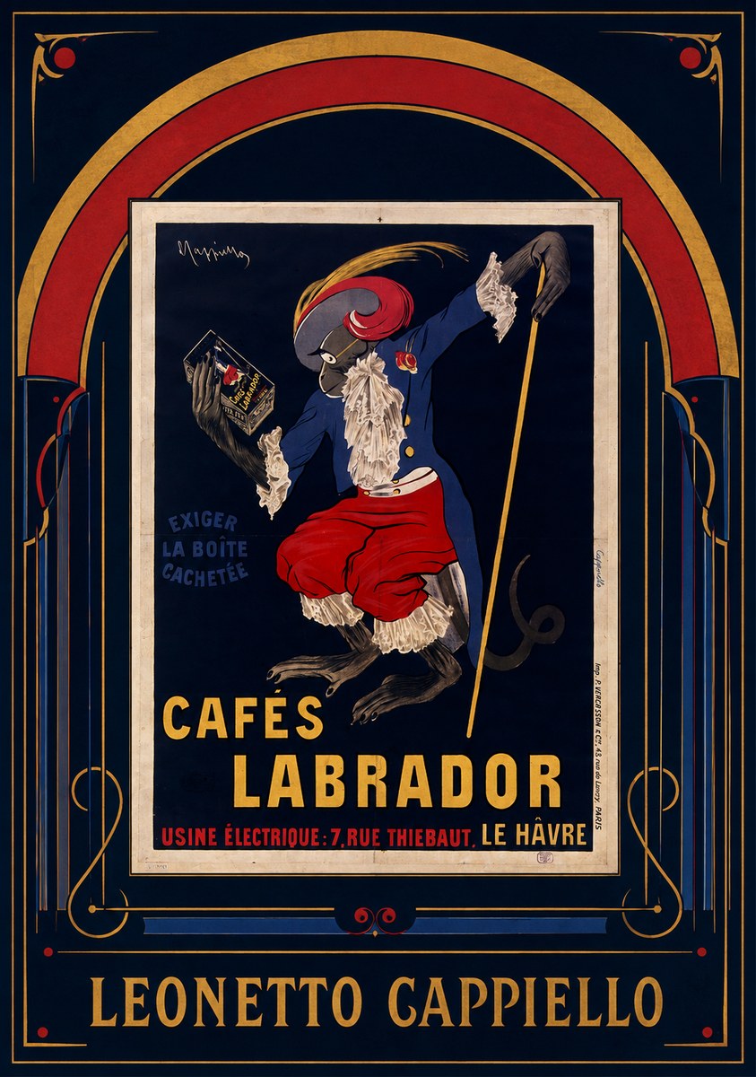Leonetto Cappiello Cafés Labrador No6 - Plakát