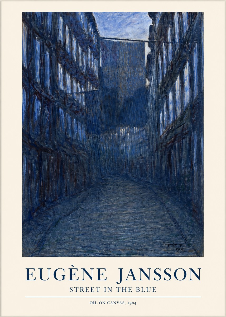 Eugène Jansson Street in the Blue No1 - Plakát