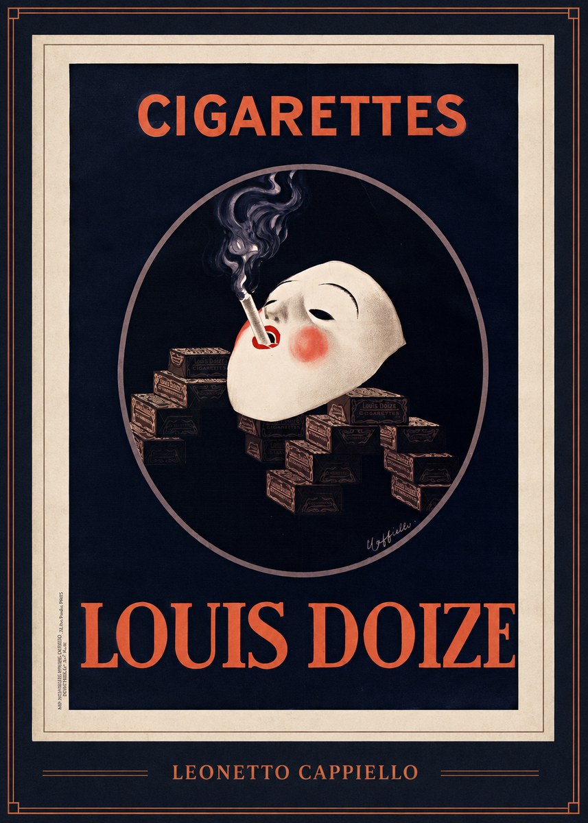 Leonetto Cappiello Cigarettes Louis Doize No1 - Plakát