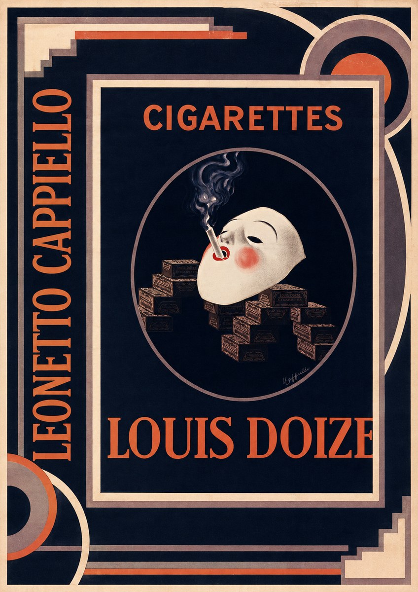 Leonetto Cappiello Cigarettes Louis Doize No2 - Plakát