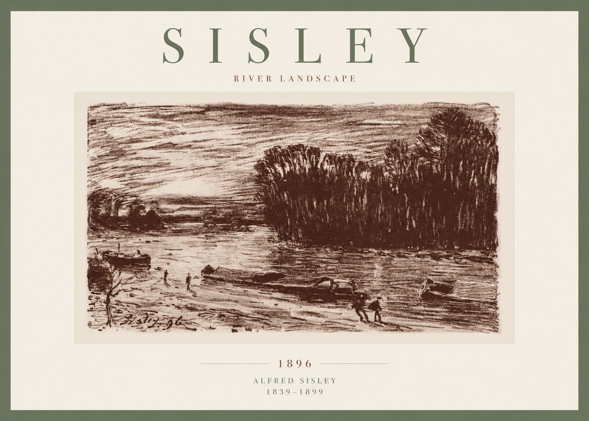 Sisley River Landscape No2 - Plakát