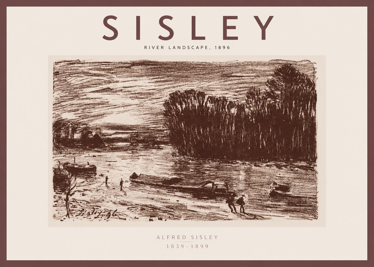 Sisley River Landscape No4 - Plakát