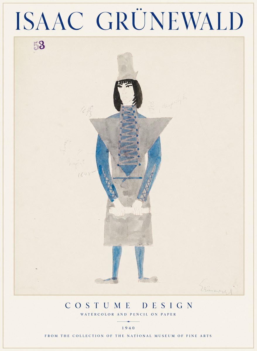 Isaac Grünewald Costume Design X No1 - Plakát