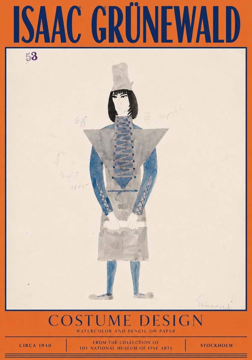 Isaac Grünewald Costume Design X No2 - Plakát