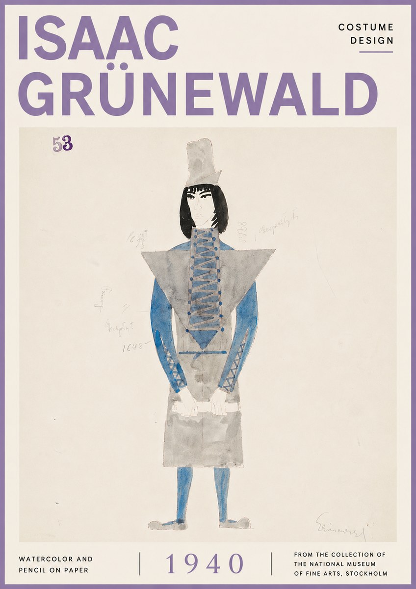 Isaac Grünewald Costume Design X No6 - Plakát