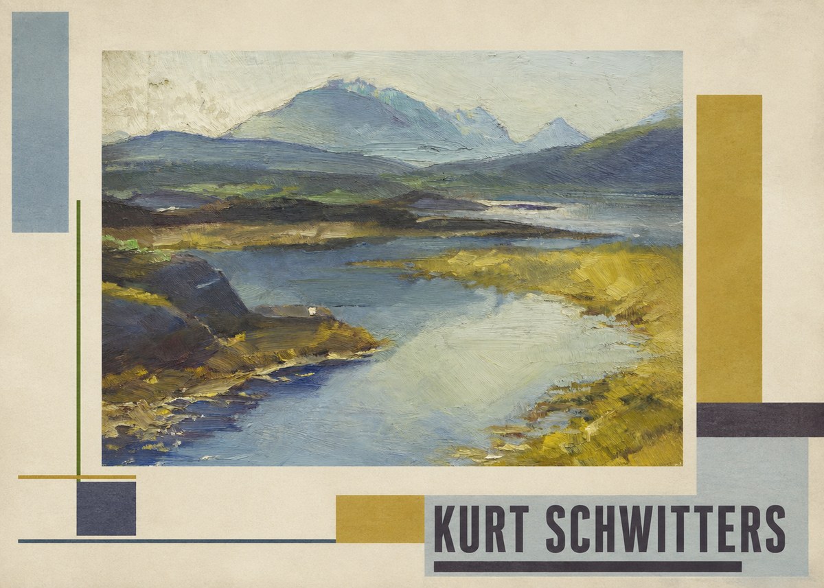 Kurt Schwitters Landschaft No3 - Plakát