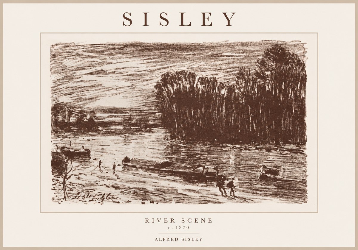 Sisley River Scene No1 - Plakát