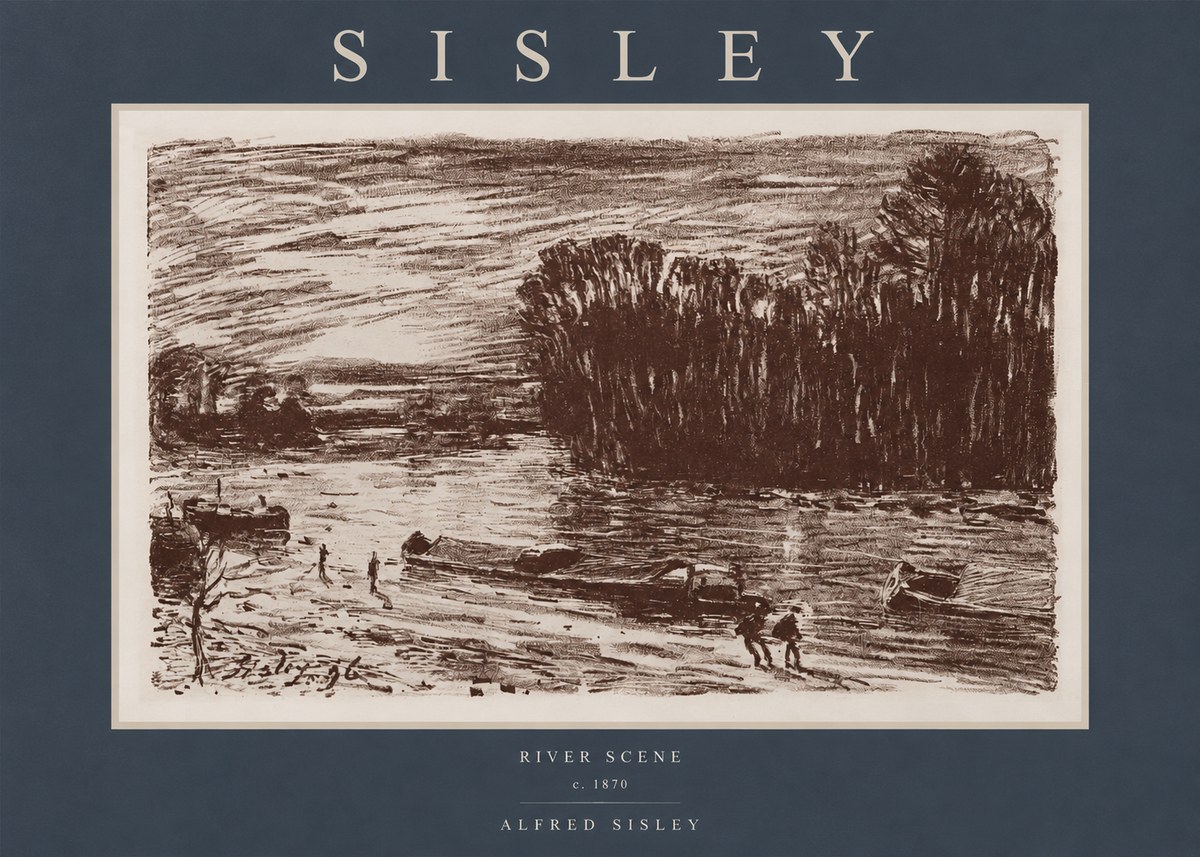 Sisley River Scene No2 - Plakát
