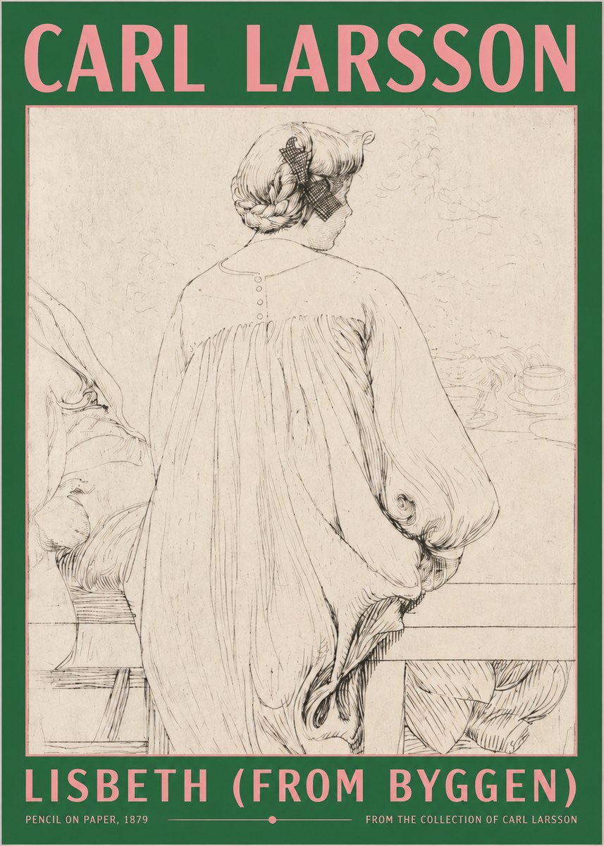 Carl Larsson Lisbeth (from Byggen) No2 - Plakát