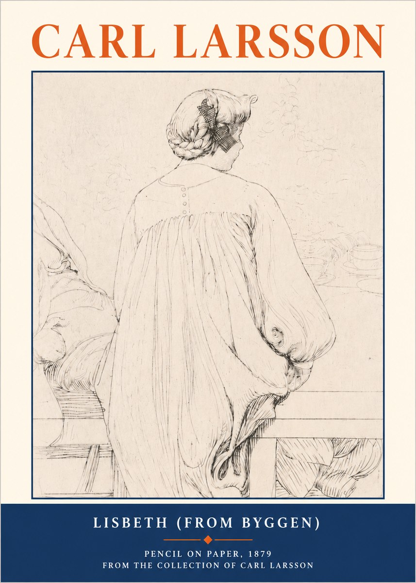 Carl Larsson Lisbeth (from Byggen) No3 - Plakát