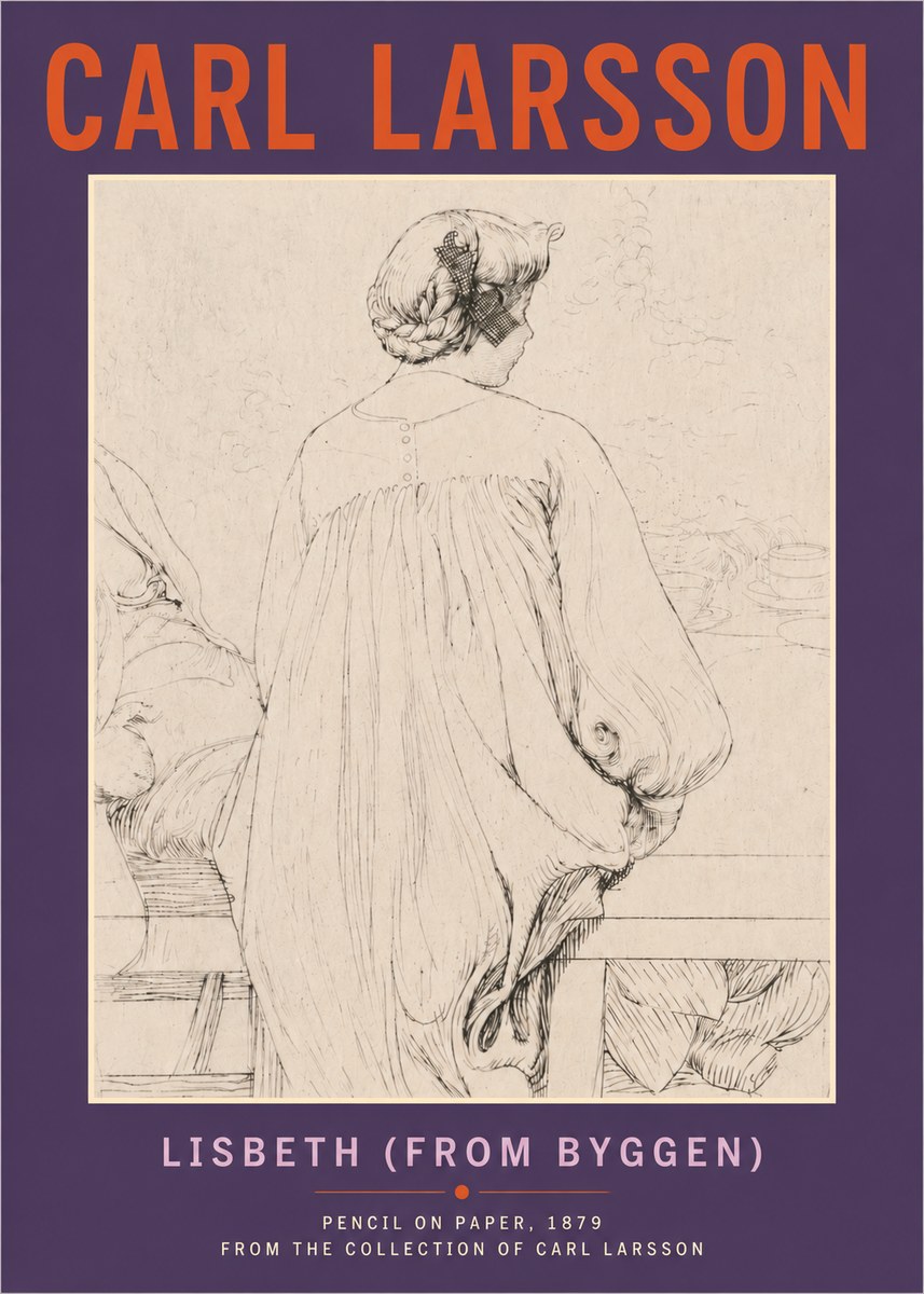 Carl Larsson Lisbeth (from Byggen) No4 - Plakát