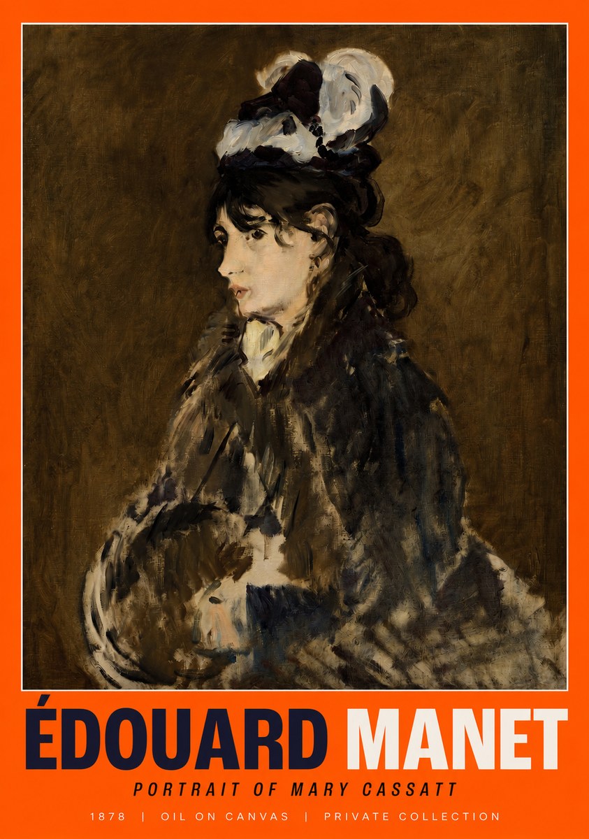 Édouard Manet Young Woman in a Hat V No3 - Plakát