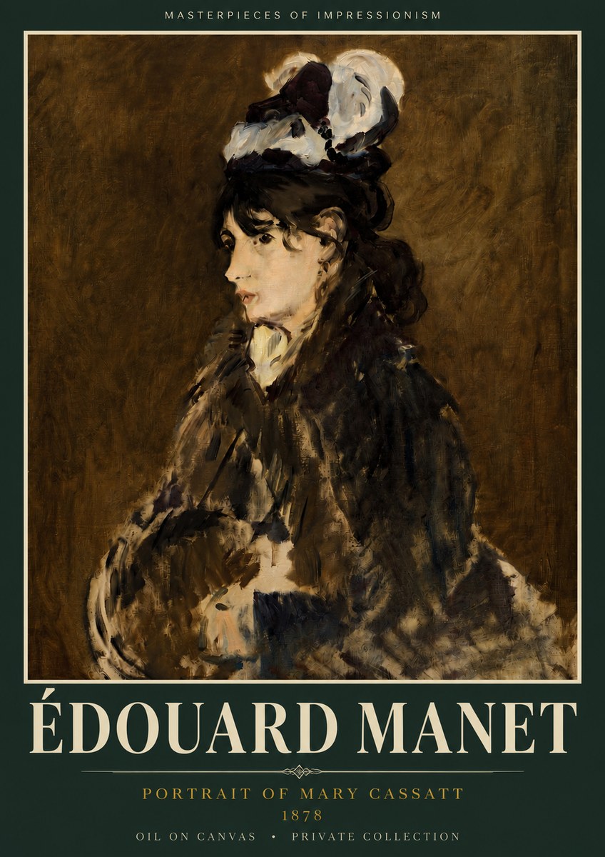 Édouard Manet Young Woman in a Hat V No4 - Plakát