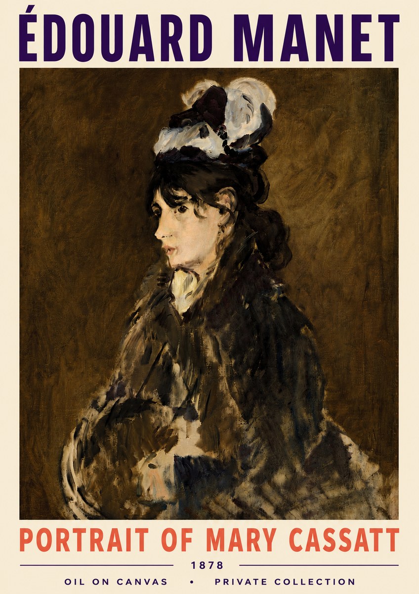 Édouard Manet Young Woman in a Hat V No5 - Plakát