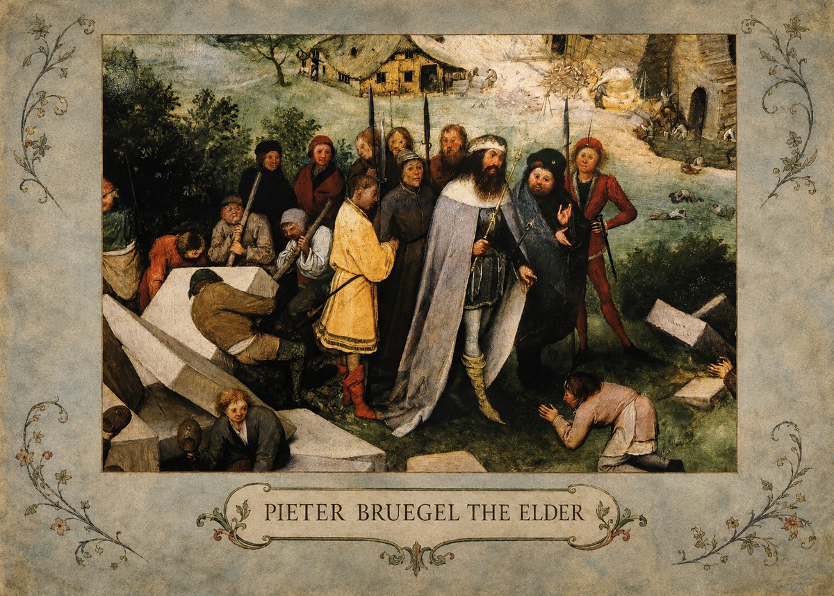 Pieter Bruegel The Blind Leading the Blind III No4 - Plakát