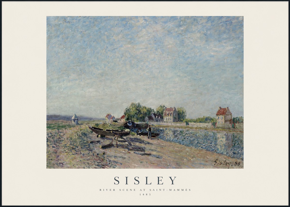 Sisley River Scene at Saint-mammès No1 - Plakát
