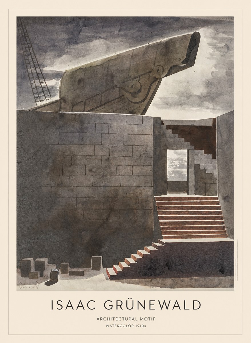 Isaac Grünewald Architectural Motif II No1 - Plakát