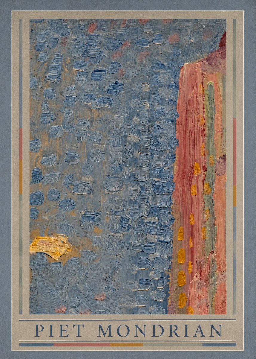 Piet Mondrian Façade in Sunlight No1 - Plakát