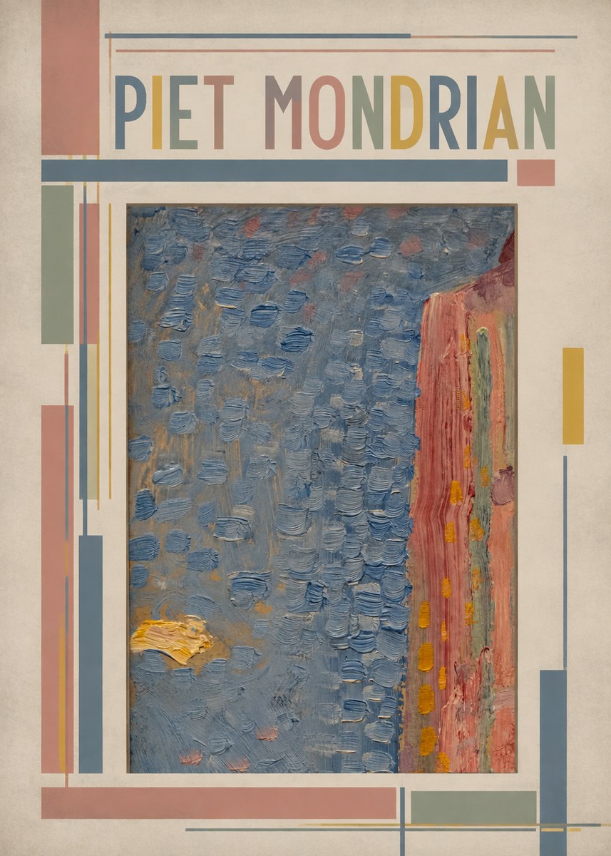 Piet Mondrian Façade in Sunlight No2 - Plakát