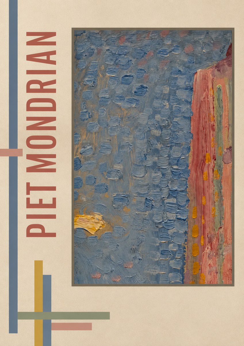 Piet Mondrian Façade in Sunlight No4 - Plakát