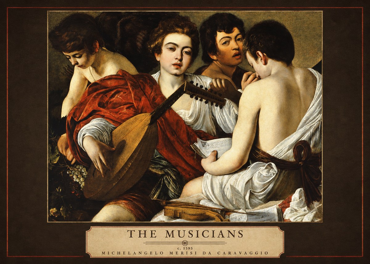 Michelangelo Merisi da Caravaggio The Musicians I No4 - Plakát