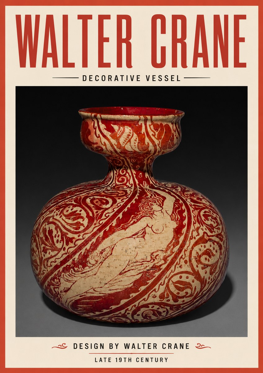Walter Crane Decorative Vessel No4 - Plakát