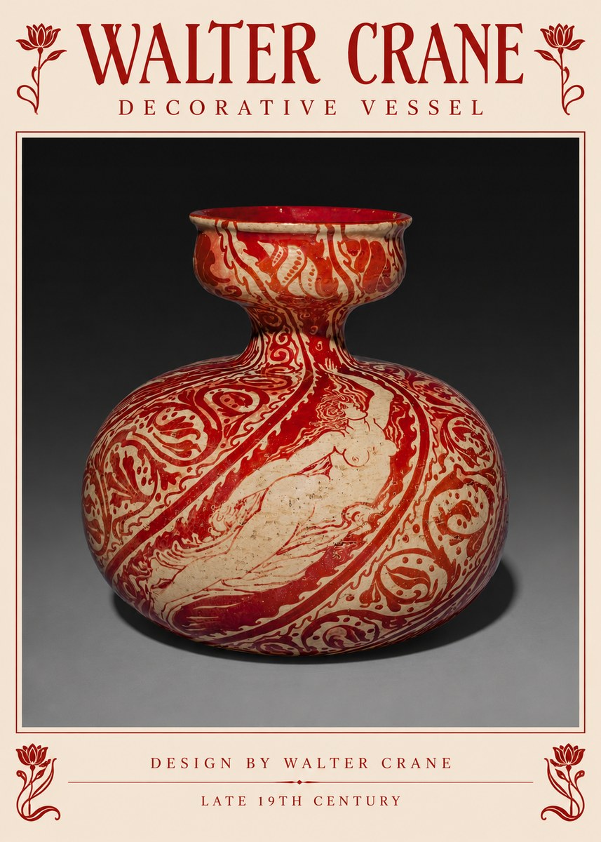Walter Crane Decorative Vessel No5 - Plakát