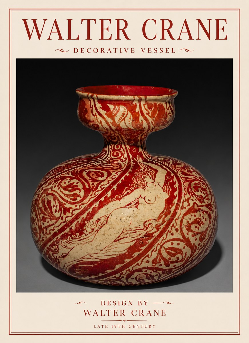 Walter Crane Decorative Vessel No6 - Plakát