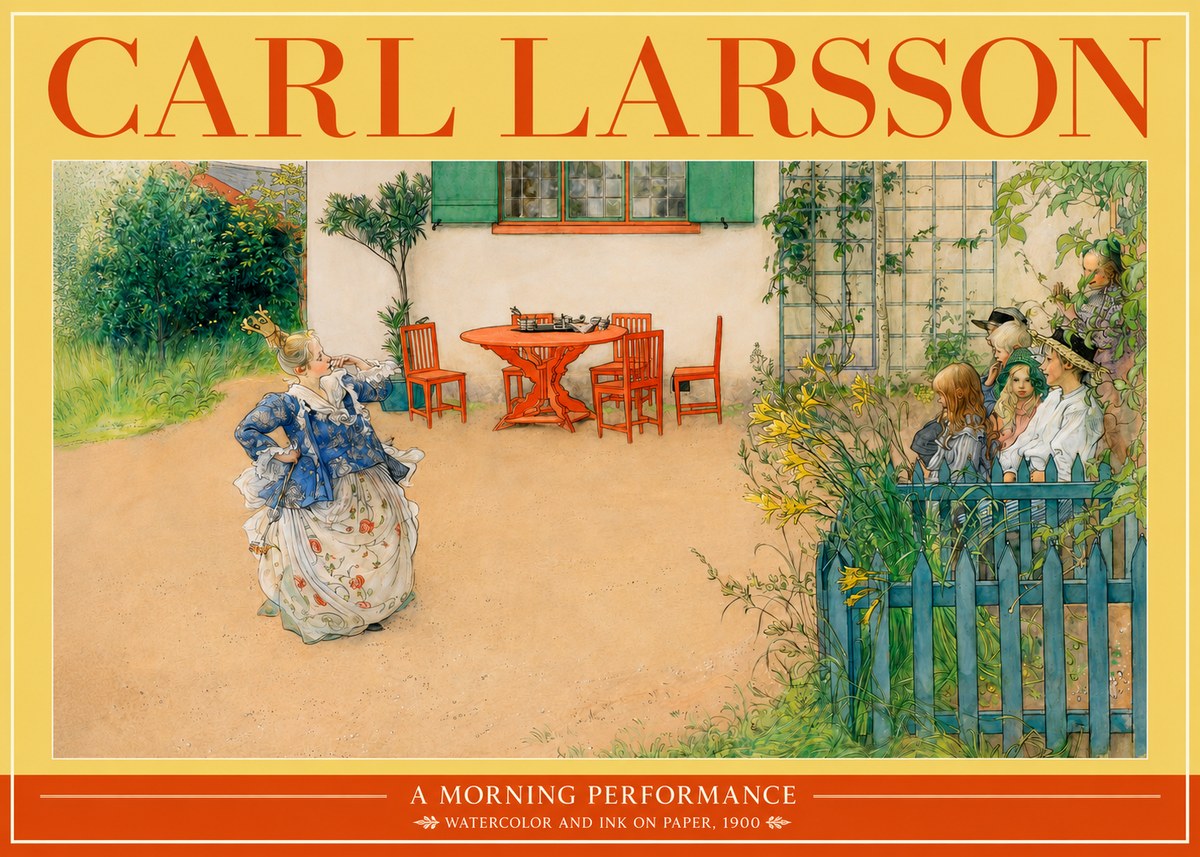 Carl Larsson A Morning Performance No2 - Plakát