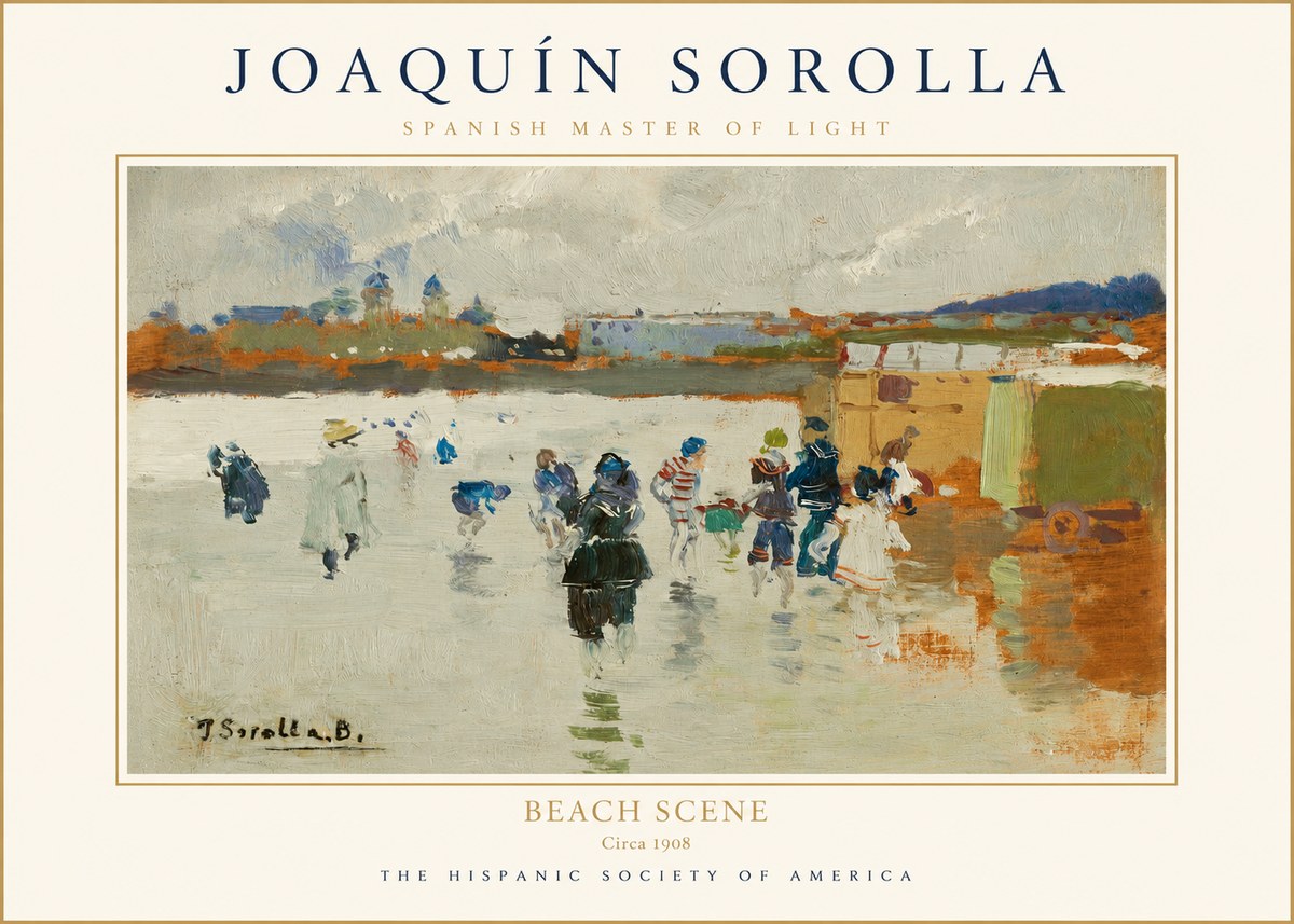 Sorolla Beach Scene No1 - Plakát