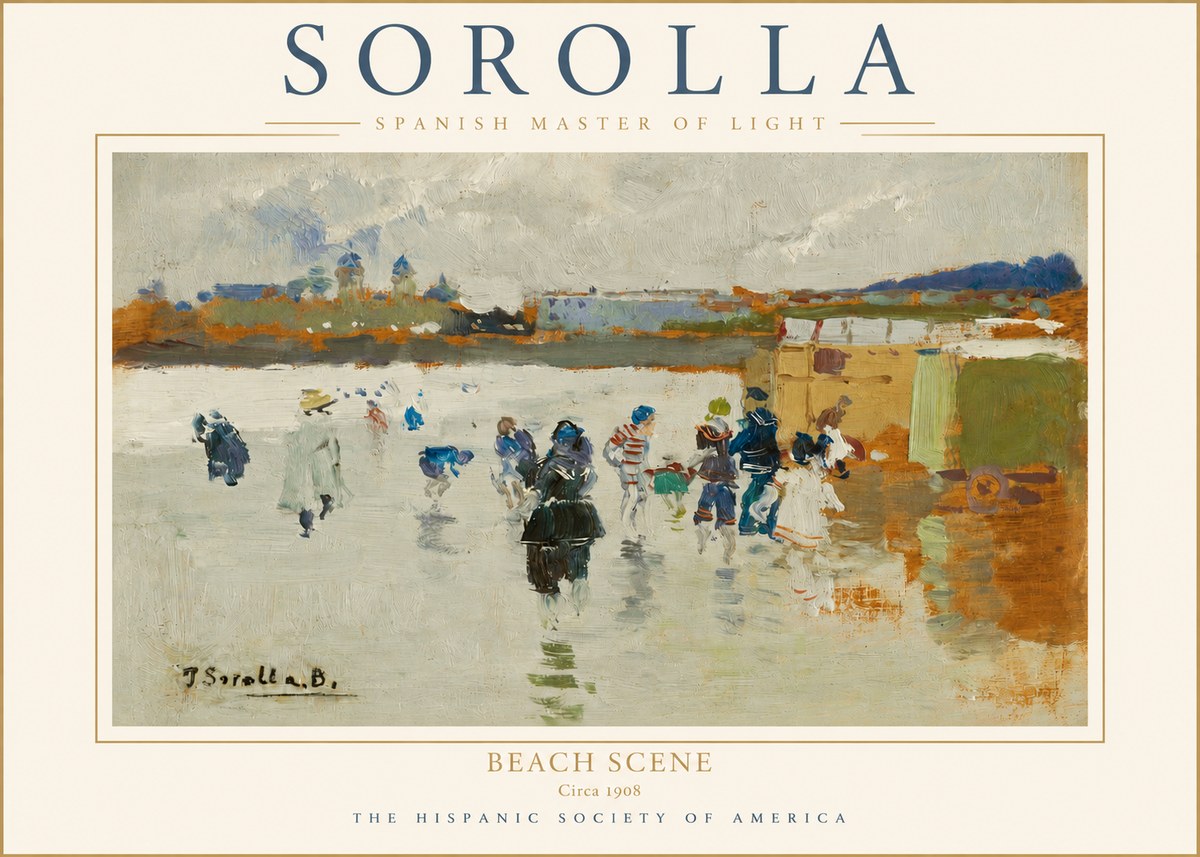Sorolla Beach Scene No2 - Plakát