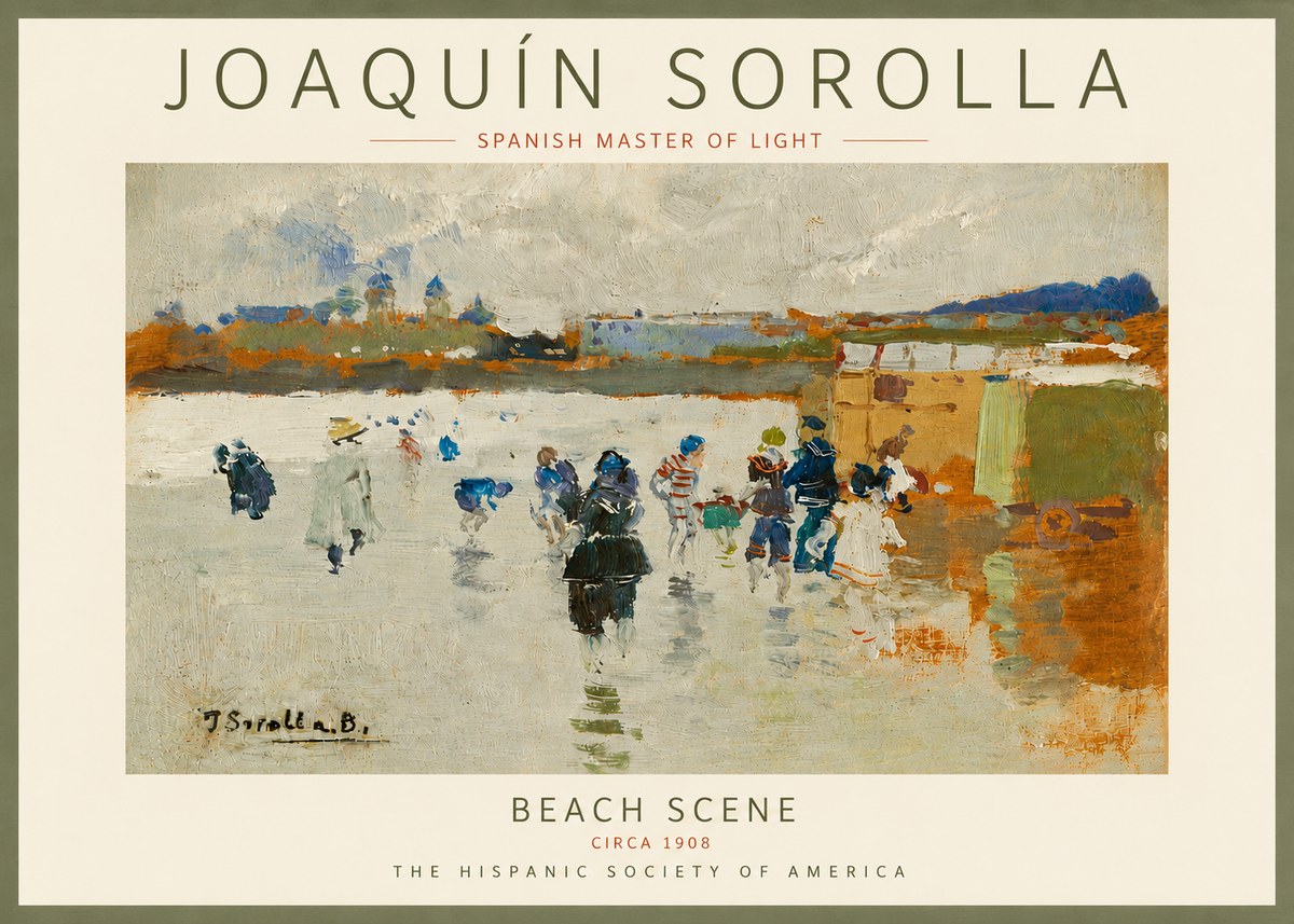 Sorolla Beach Scene No6 - Plakát
