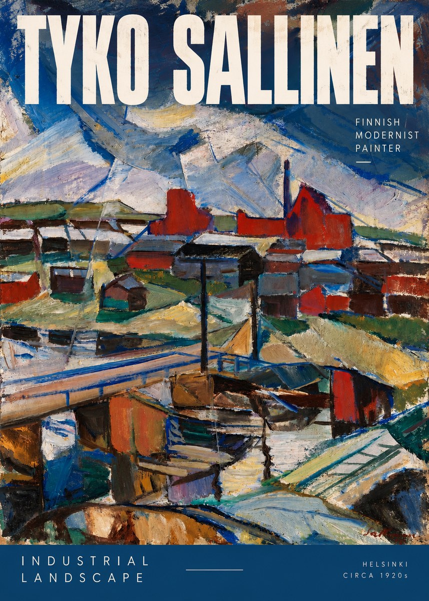 Tyko Sallinen Industrial Landscape No2 - Plakát
