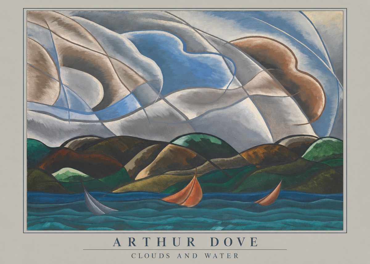 Arthur Dove Clouds and Water No4 - Plakát
