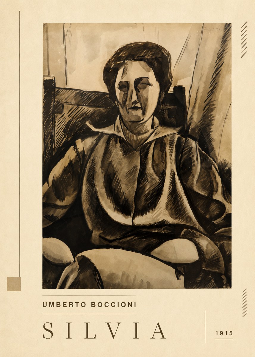 Umberto Boccioni Silvia No3 - Plakát