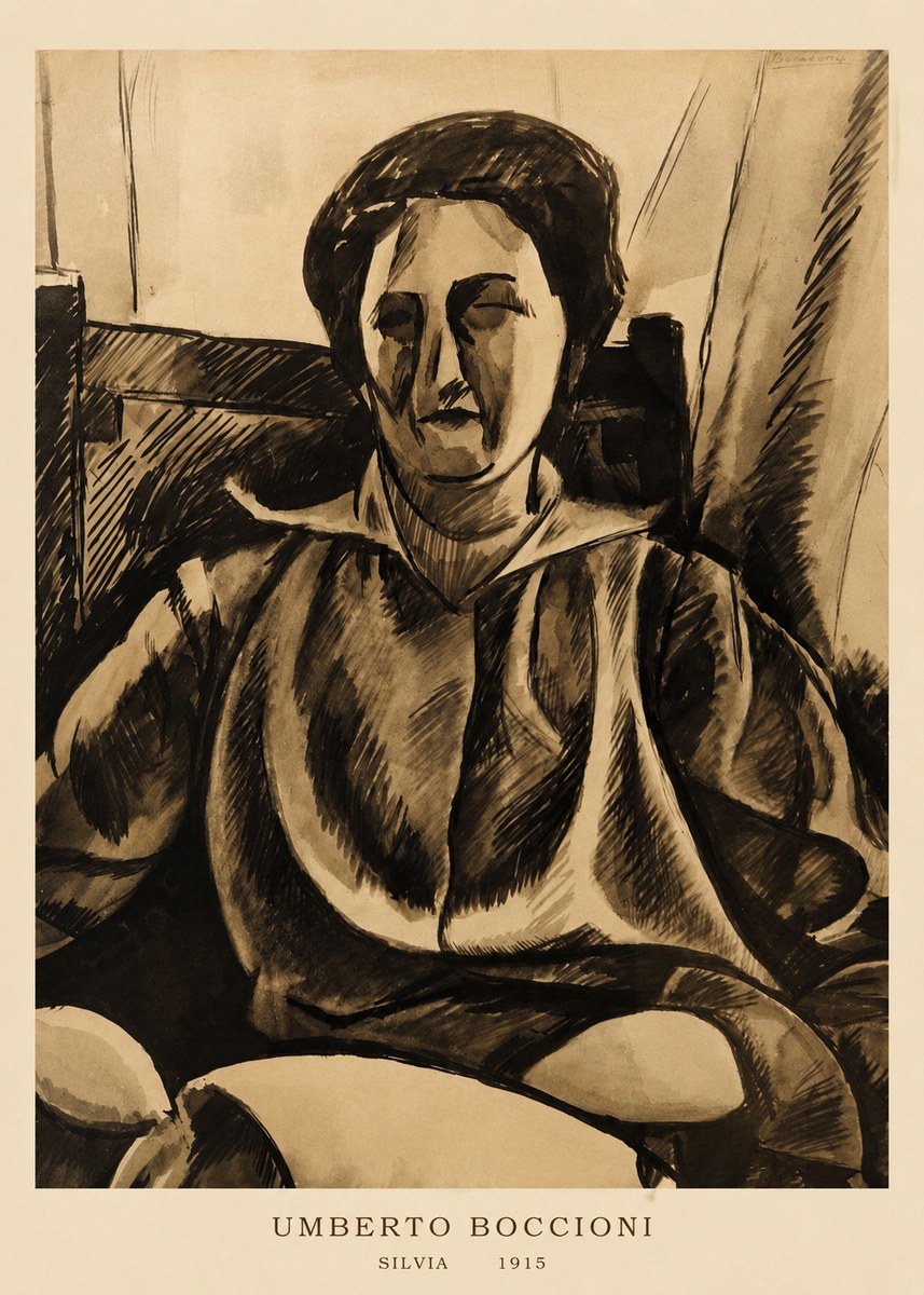Umberto Boccioni Silvia No6 - Plakát