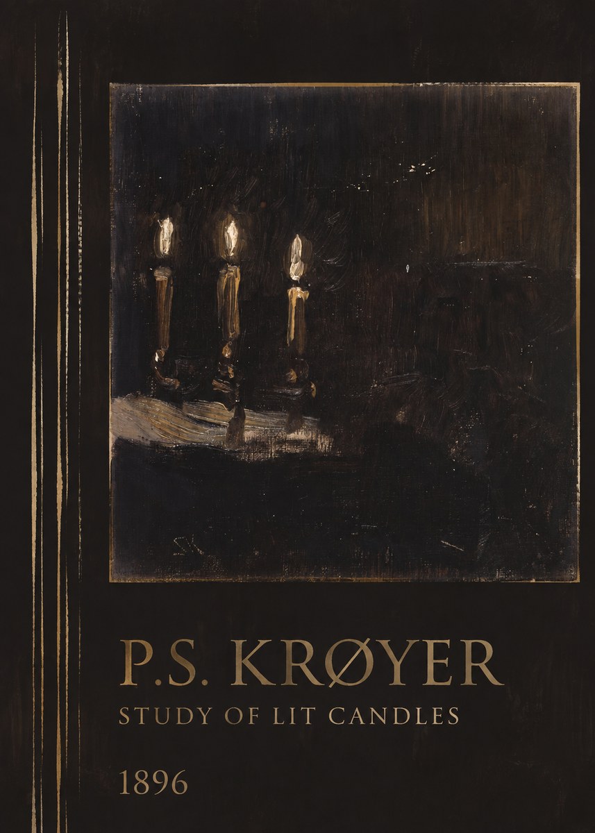 P.S. Krøyer Study of Lit Candles No2 - Plakát